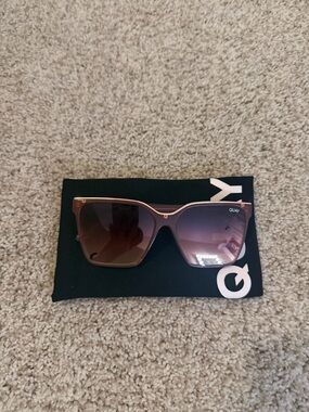 Quay Australia Rose Gold Frame with Pink Gradient Lenses Sunglasses